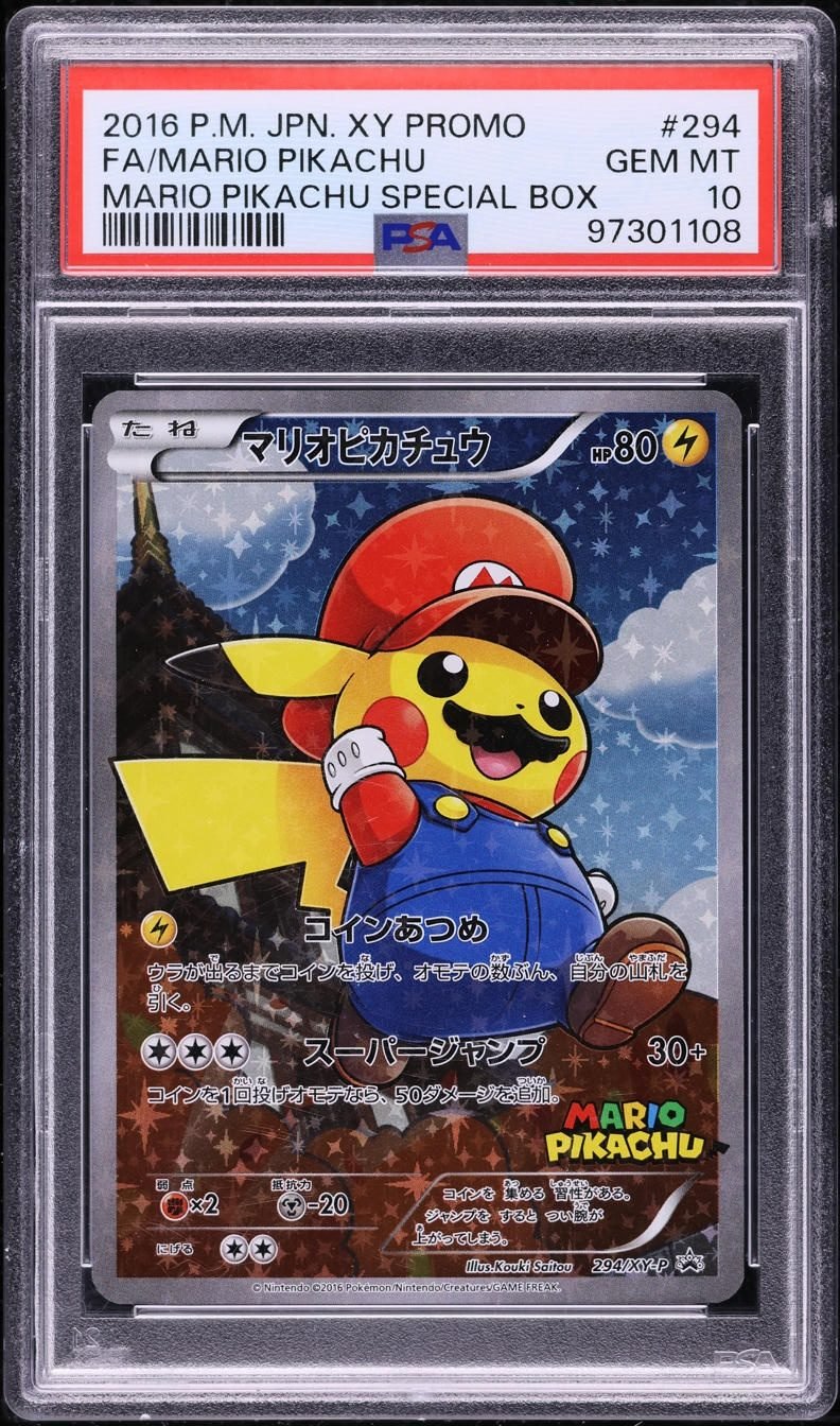 Mario Pikachu PSA 10
